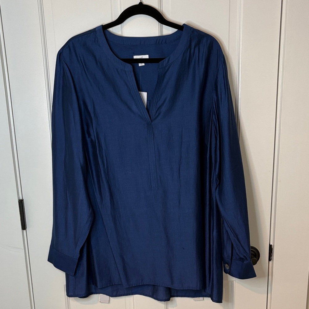 J. Jill NWT Size XL Tall Deep Blue Blouse